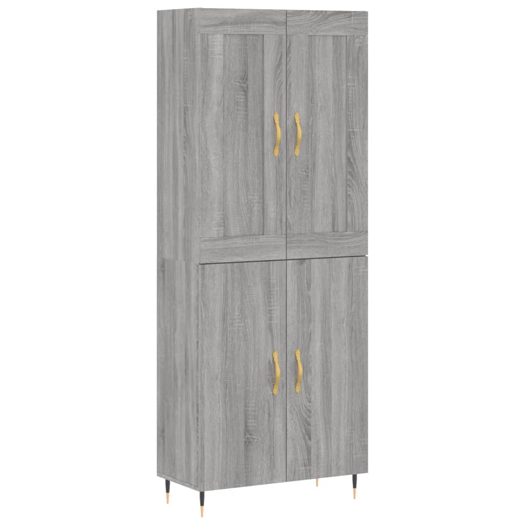 Ντουλάπι Γκρι Sonoma 69,5 x 34 x 180 εκ. Επεξεργασμένο Ξύλο