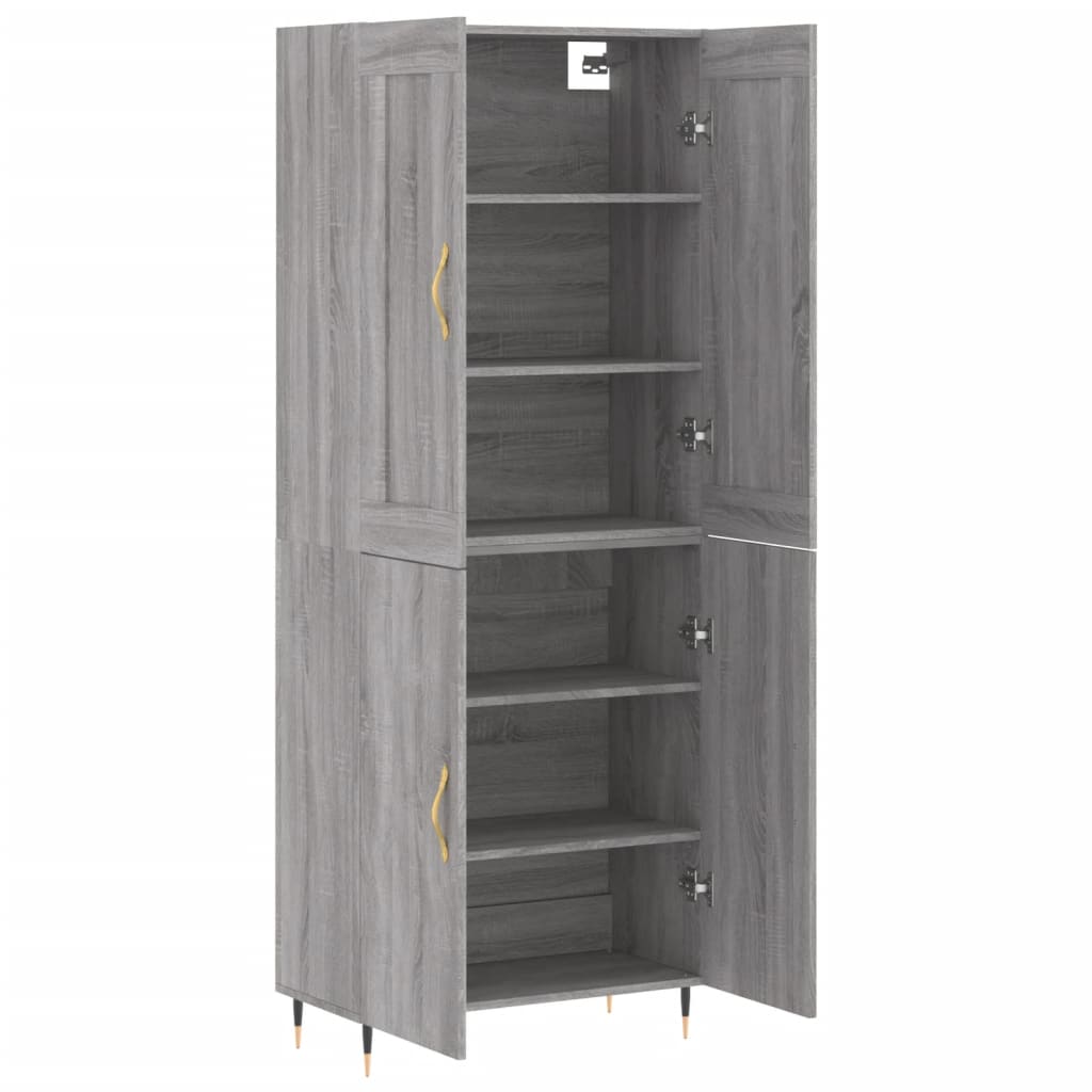 Ντουλάπι Γκρι Sonoma 69,5 x 34 x 180 εκ. Επεξεργασμένο Ξύλο
