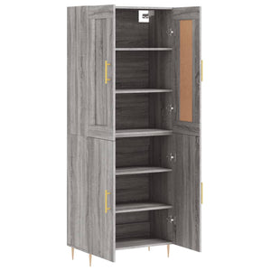 Ντουλάπι Γκρι Sonoma 69,5 x 34 x 180 εκ. Επεξεργασμένο Ξύλο