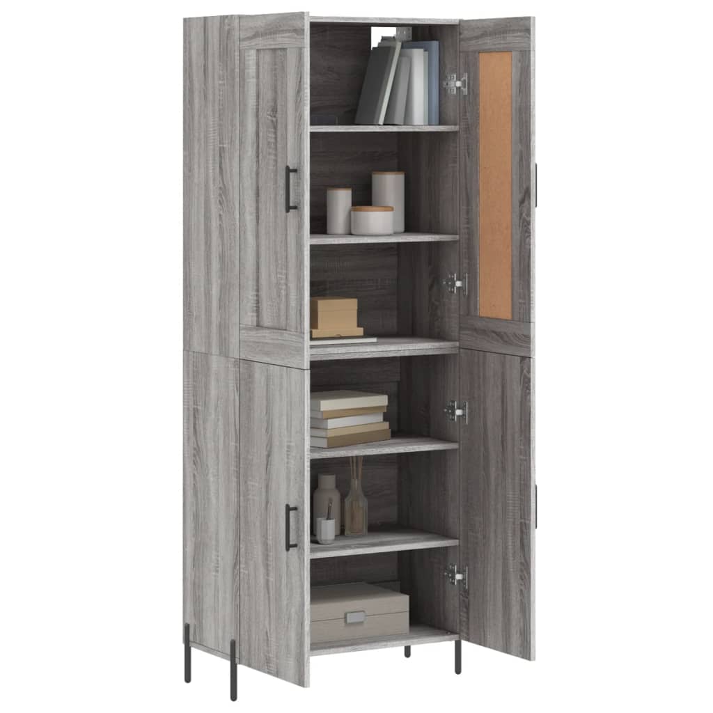 Ντουλάπι Γκρι Sonoma 69,5 x 34 x 180 εκ. Επεξεργασμένο Ξύλο