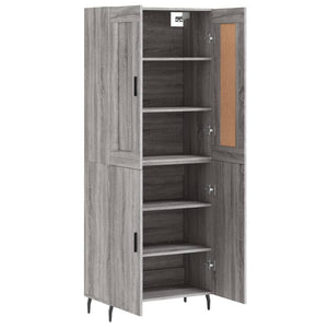 Ντουλάπι Γκρι Sonoma 69,5 x 34 x 180 εκ. Επεξεργασμένο Ξύλο