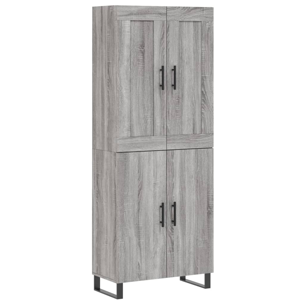 Ντουλάπι Γκρι Sonoma 69,5 x 34 x 180 εκ. Επεξεργασμένο Ξύλο - Pakobazaar