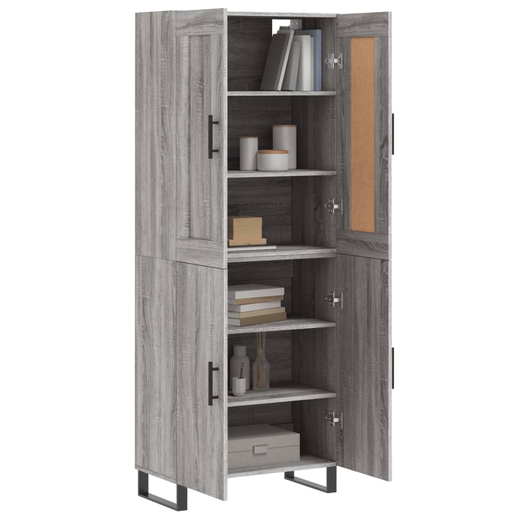 Ντουλάπι Γκρι Sonoma 69,5 x 34 x 180 εκ. Επεξεργασμένο Ξύλο - Pakobazaar