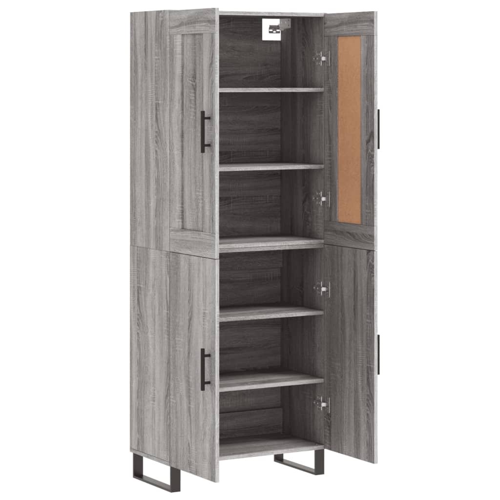 Ντουλάπι Γκρι Sonoma 69,5 x 34 x 180 εκ. Επεξεργασμένο Ξύλο - Pakobazaar