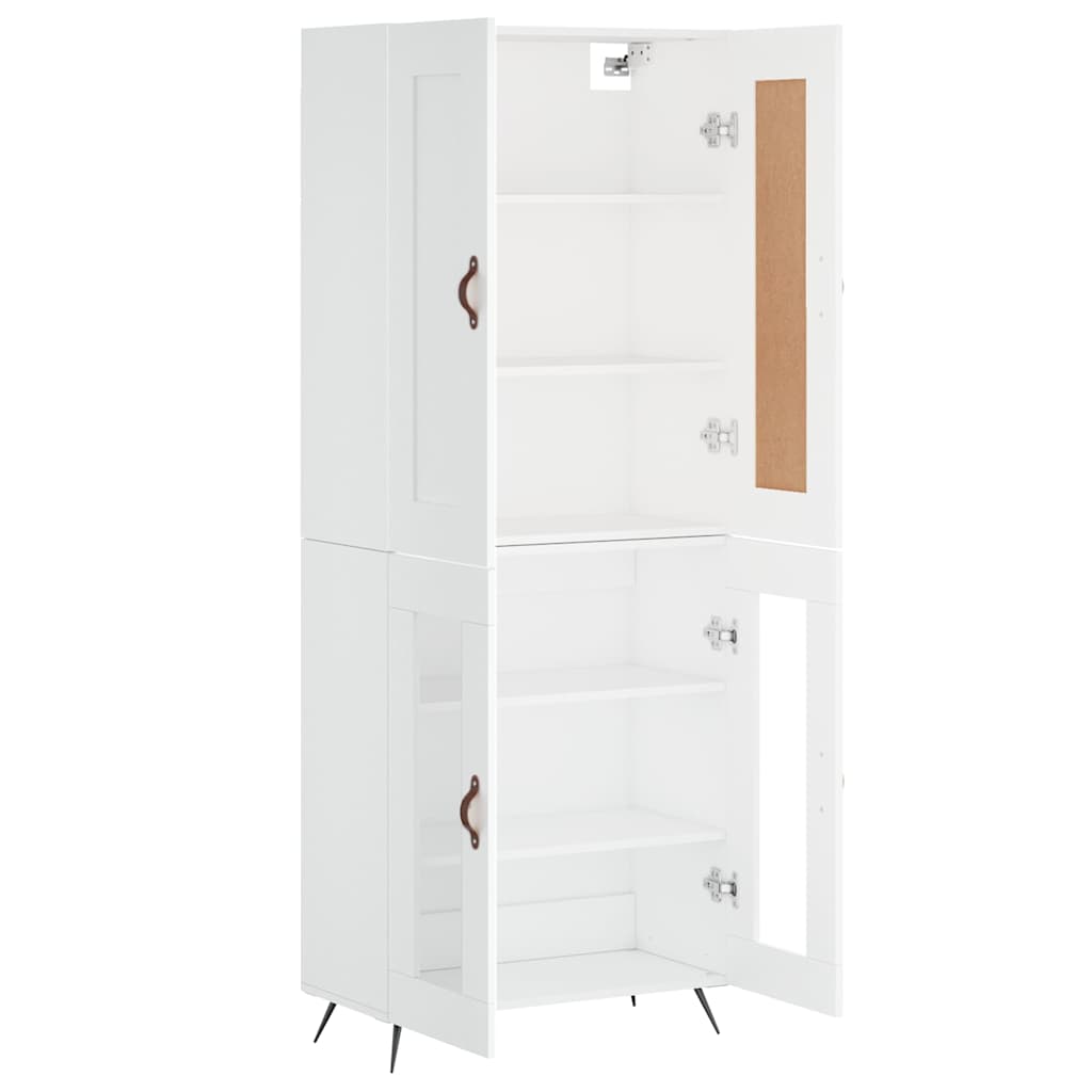 Ντουλάπι Λευκό 69,5x34x180 εκ. από Επεξεργασμένο Ξύλο