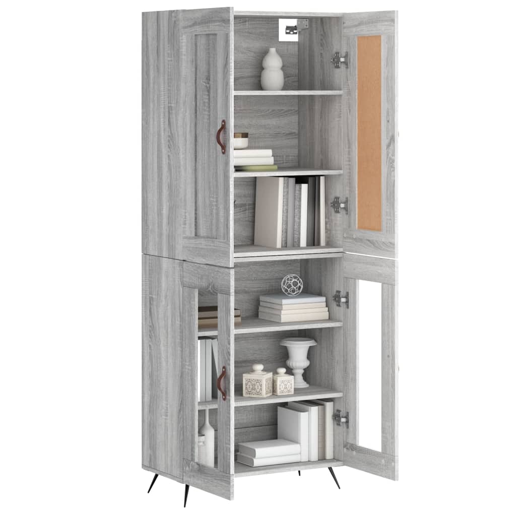 Ντουλάπι Γκρι Sonoma 69,5 x 34 x 180 εκ. Επεξεργασμένο Ξύλο
