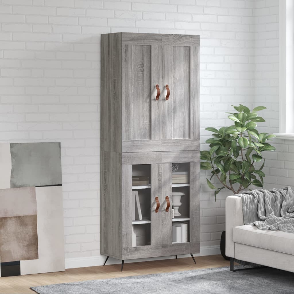 Ντουλάπι Γκρι Sonoma 69,5 x 34 x 180 εκ. Επεξεργασμένο Ξύλο