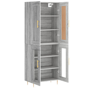 Ντουλάπι Γκρι Sonoma 69,5 x 34 x 180 εκ. Επεξεργασμένο Ξύλο