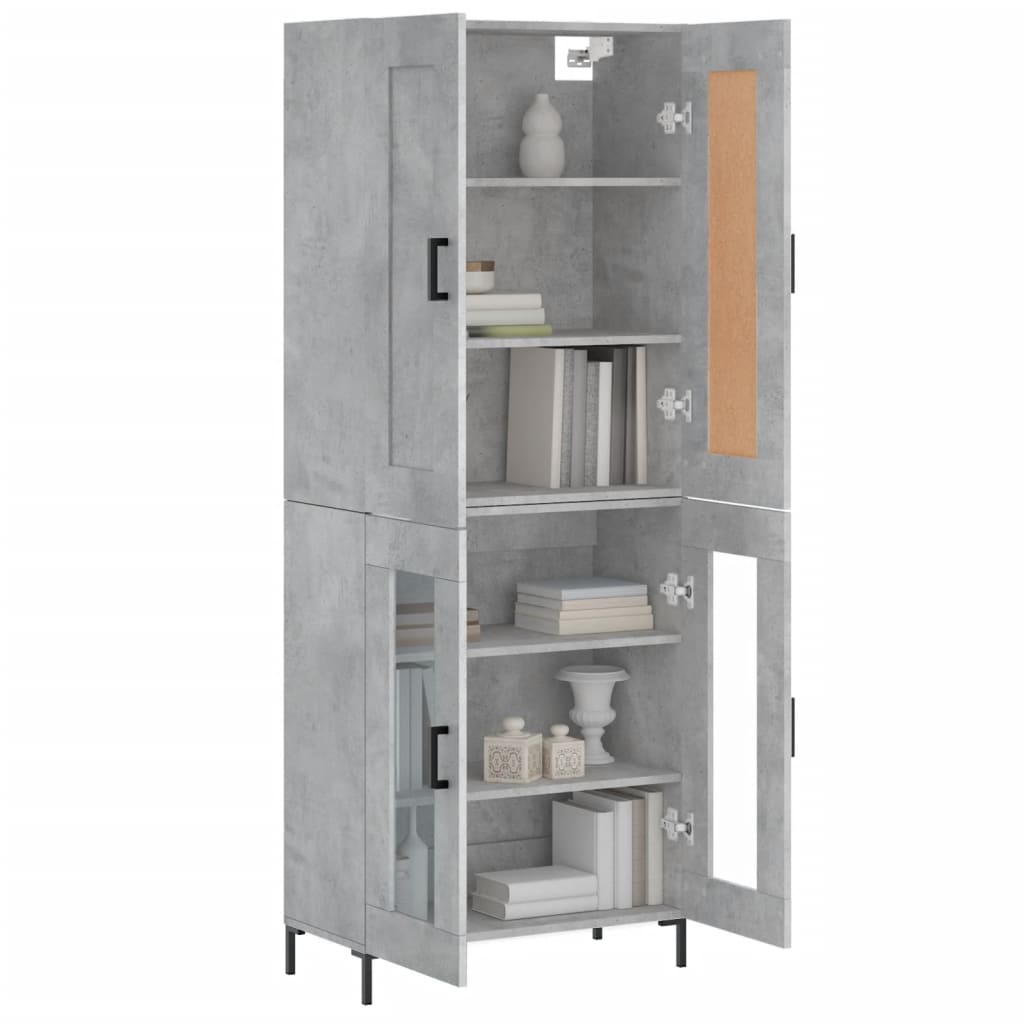 Ντουλάπι Γκρι Sonoma 69,5 x 34 x 180 εκ. Επεξεργασμένο Ξύλο