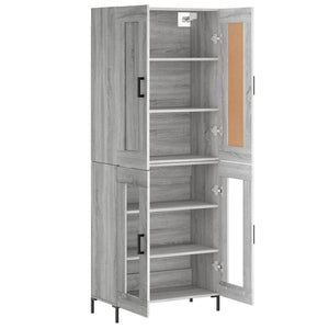 Ντουλάπι Γκρι Sonoma 69,5 x 34 x 180 εκ. Επεξεργασμένο Ξύλο