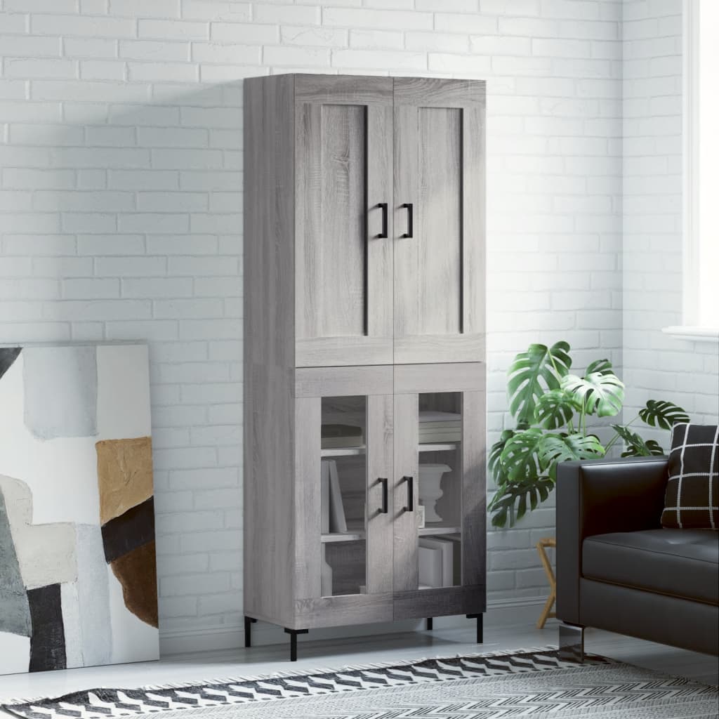 Ντουλάπι Γκρι Sonoma 69,5 x 34 x 180 εκ. Επεξεργασμένο Ξύλο