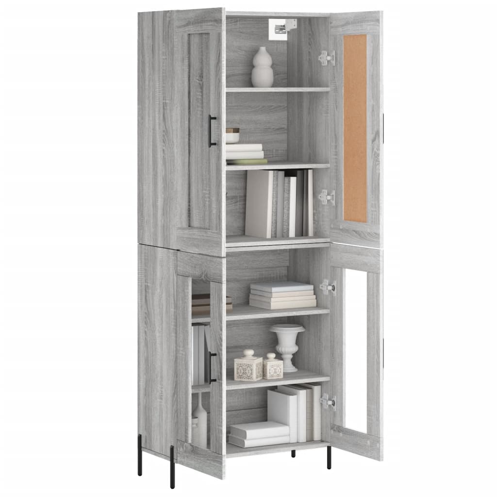 Ντουλάπι Γκρι Sonoma 69,5 x 34 x 180 εκ. Επεξεργασμένο Ξύλο - Pakobazaar