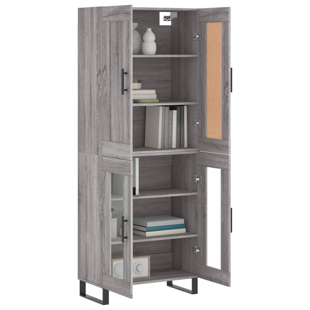 Ντουλάπι Γκρι Sonoma 69,5 x 34 x 180 εκ. Επεξεργασμένο Ξύλο