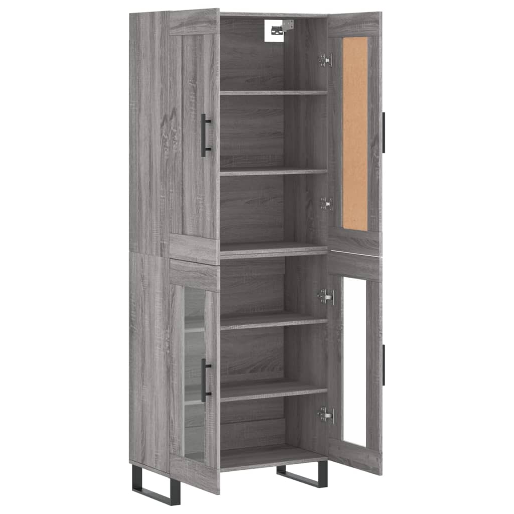 Ντουλάπι Γκρι Sonoma 69,5 x 34 x 180 εκ. Επεξεργασμένο Ξύλο