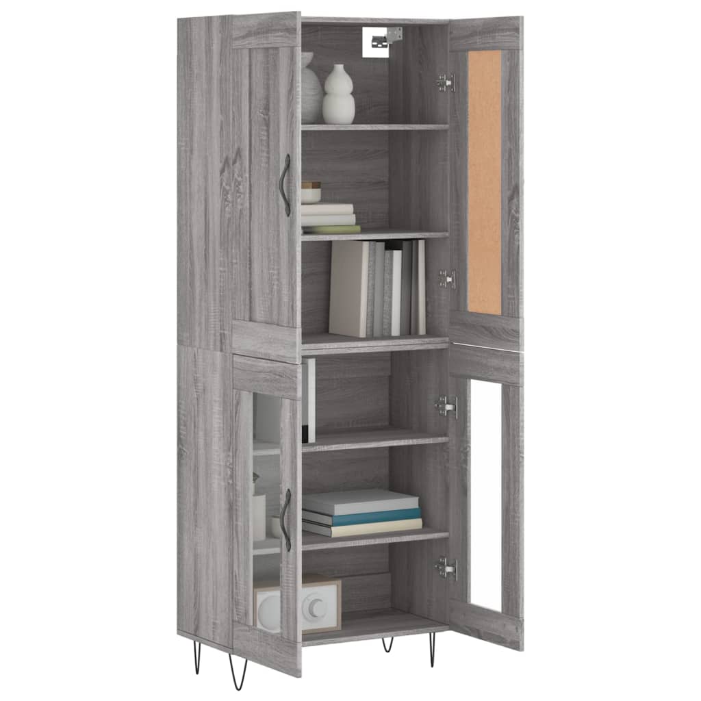 Ντουλάπι Γκρι Sonoma 69,5 x 34 x 180 εκ. Επεξεργασμένο Ξύλο