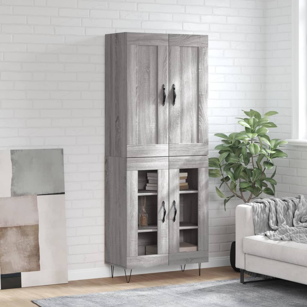 Ντουλάπι Γκρι Sonoma 69,5 x 34 x 180 εκ. Επεξεργασμένο Ξύλο
