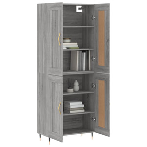 Ντουλάπι Γκρι Sonoma 69,5 x 34 x 180 εκ. Επεξεργασμένο Ξύλο - Pakobazaar