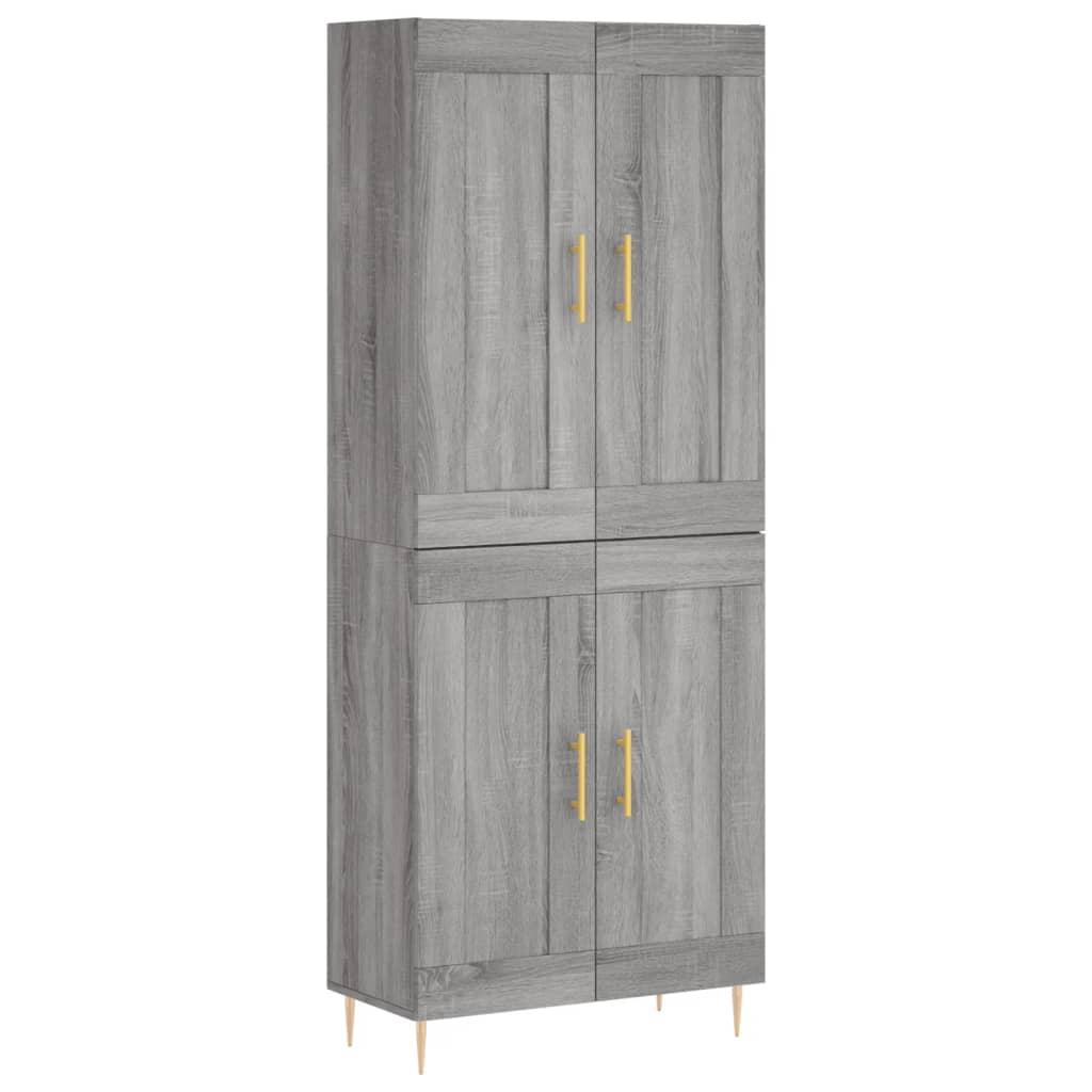 Ντουλάπι Γκρι Sonoma 69,5 x 34 x 180 εκ. Επεξεργασμένο Ξύλο