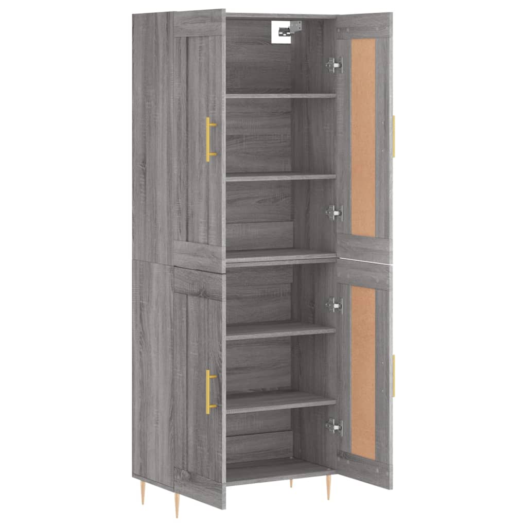 Ντουλάπι Γκρι Sonoma 69,5 x 34 x 180 εκ. Επεξεργασμένο Ξύλο