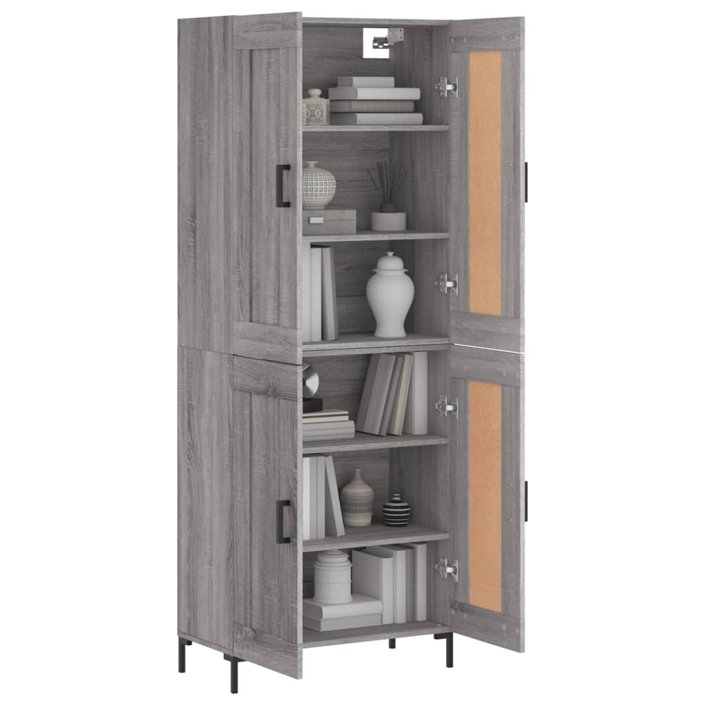 Ντουλάπι Γκρι Sonoma 69,5 x 34 x 180 εκ. Επεξεργασμένο Ξύλο