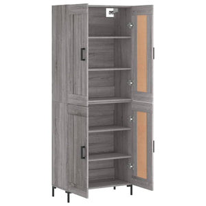 Ντουλάπι Γκρι Sonoma 69,5 x 34 x 180 εκ. Επεξεργασμένο Ξύλο - Pakobazaar