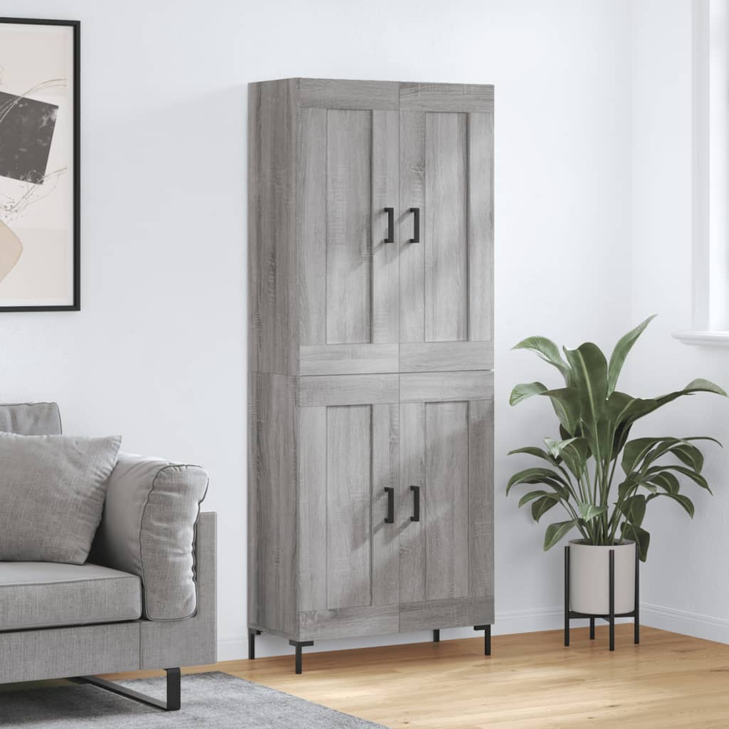 Ντουλάπι Γκρι Sonoma 69,5 x 34 x 180 εκ. Επεξεργασμένο Ξύλο