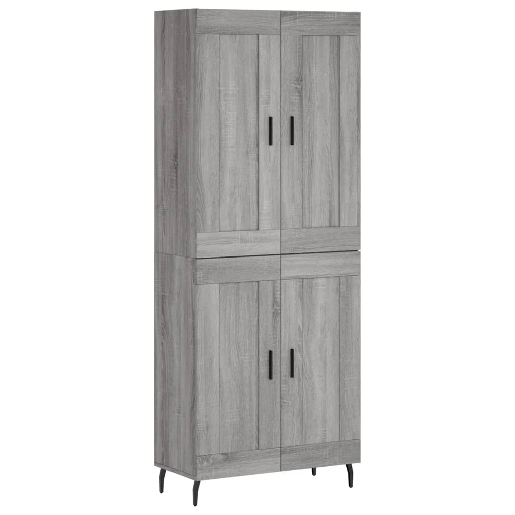 Ντουλάπι Γκρι Sonoma 69,5 x 34 x 180 εκ. Επεξεργασμένο Ξύλο - Pakobazaar