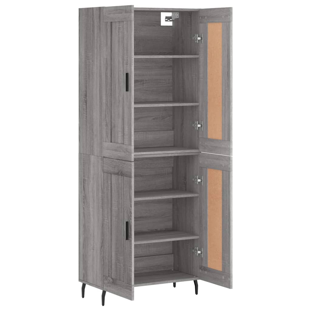 Ντουλάπι Γκρι Sonoma 69,5 x 34 x 180 εκ. Επεξεργασμένο Ξύλο - Pakobazaar