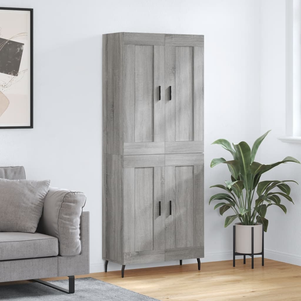 Ντουλάπι Γκρι Sonoma 69,5 x 34 x 180 εκ. Επεξεργασμένο Ξύλο - Pakobazaar