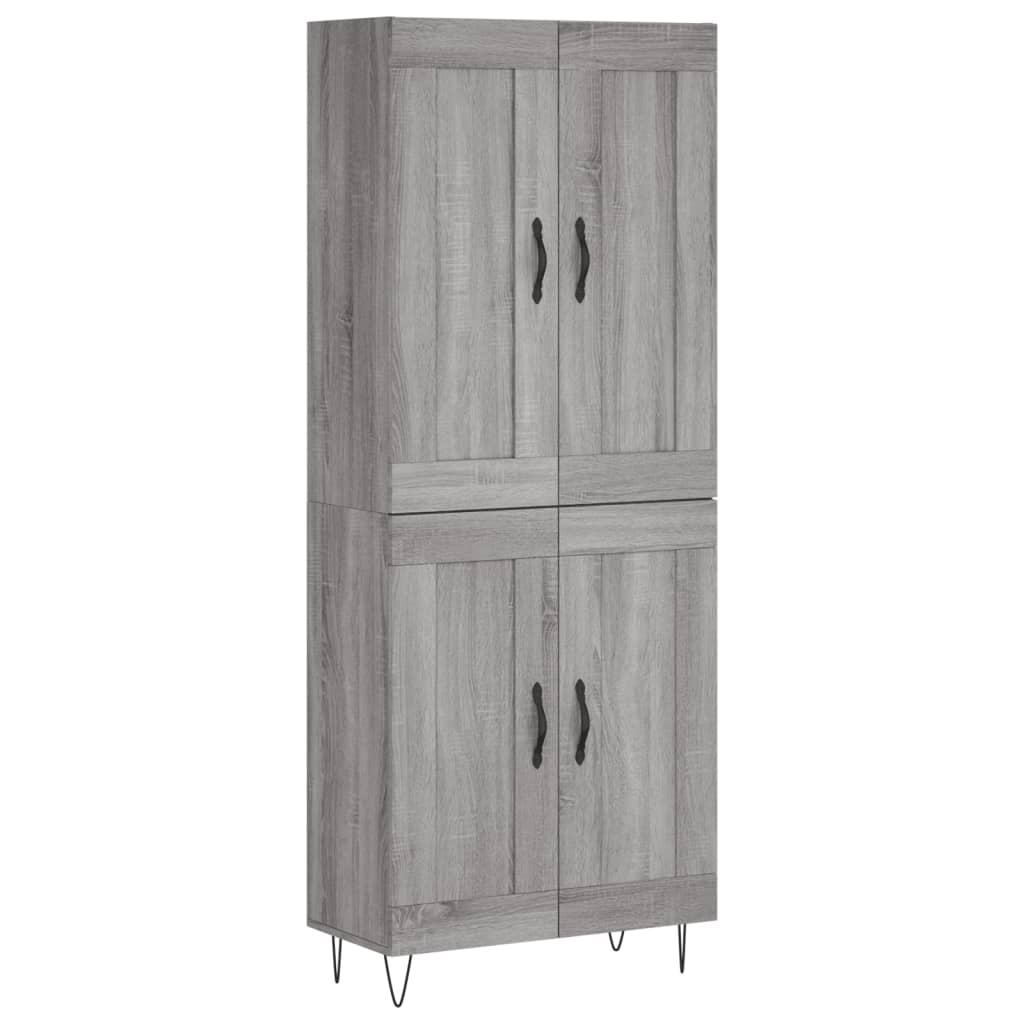 Ντουλάπι Γκρι Sonoma 69,5 x 34 x 180 εκ. Επεξεργασμένο Ξύλο