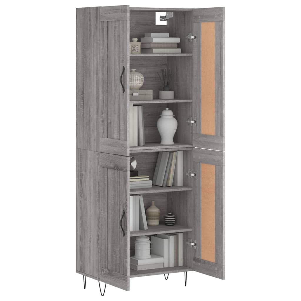 Ντουλάπι Γκρι Sonoma 69,5 x 34 x 180 εκ. Επεξεργασμένο Ξύλο