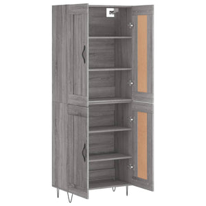 Ντουλάπι Γκρι Sonoma 69,5 x 34 x 180 εκ. Επεξεργασμένο Ξύλο