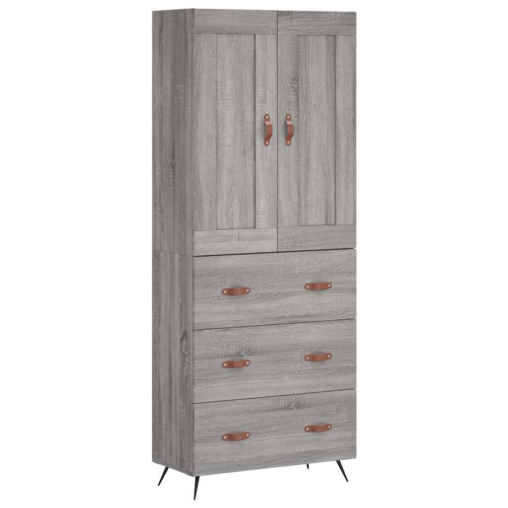 Ντουλάπι Γκρι Sonoma 69,5 x 34 x 180 εκ. Επεξεργασμένο Ξύλο