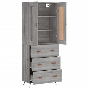 Ντουλάπι Γκρι Sonoma 69,5 x 34 x 180 εκ. Επεξεργασμένο Ξύλο