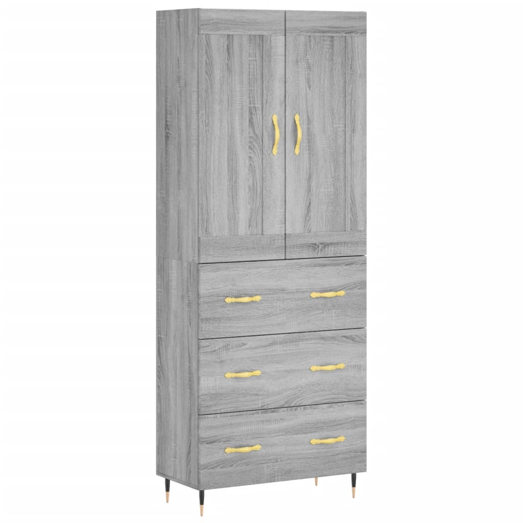 Ντουλάπι Γκρι Sonoma 69,5 x 34 x 180 εκ. Επεξεργασμένο Ξύλο