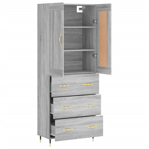 Ντουλάπι Γκρι Sonoma 69,5 x 34 x 180 εκ. Επεξεργασμένο Ξύλο