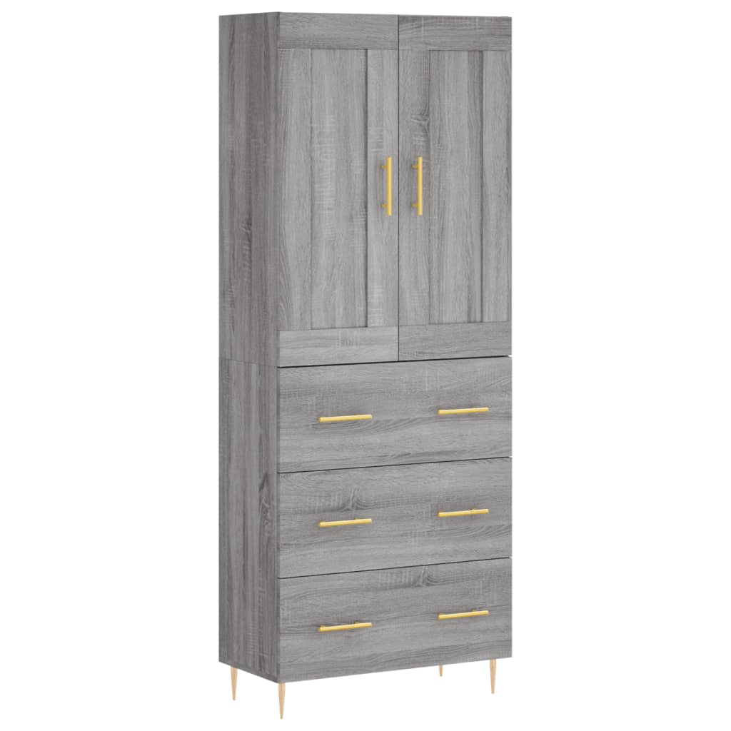 Ντουλάπι Γκρι Sonoma 69,5 x 34 x 180 εκ. Επεξεργασμένο Ξύλο