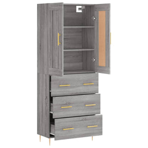 Ντουλάπι Γκρι Sonoma 69,5 x 34 x 180 εκ. Επεξεργασμένο Ξύλο