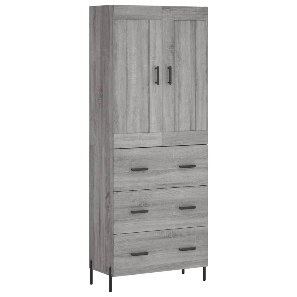 Ντουλάπι Γκρι Sonoma 69,5 x 34 x 180 εκ. Επεξεργασμένο Ξύλο - Pakobazaar