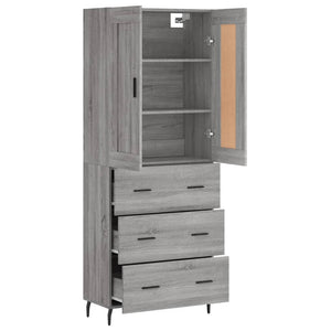 Ντουλάπι Γκρι Sonoma 69,5 x 34 x 180 εκ. Επεξεργασμένο Ξύλο