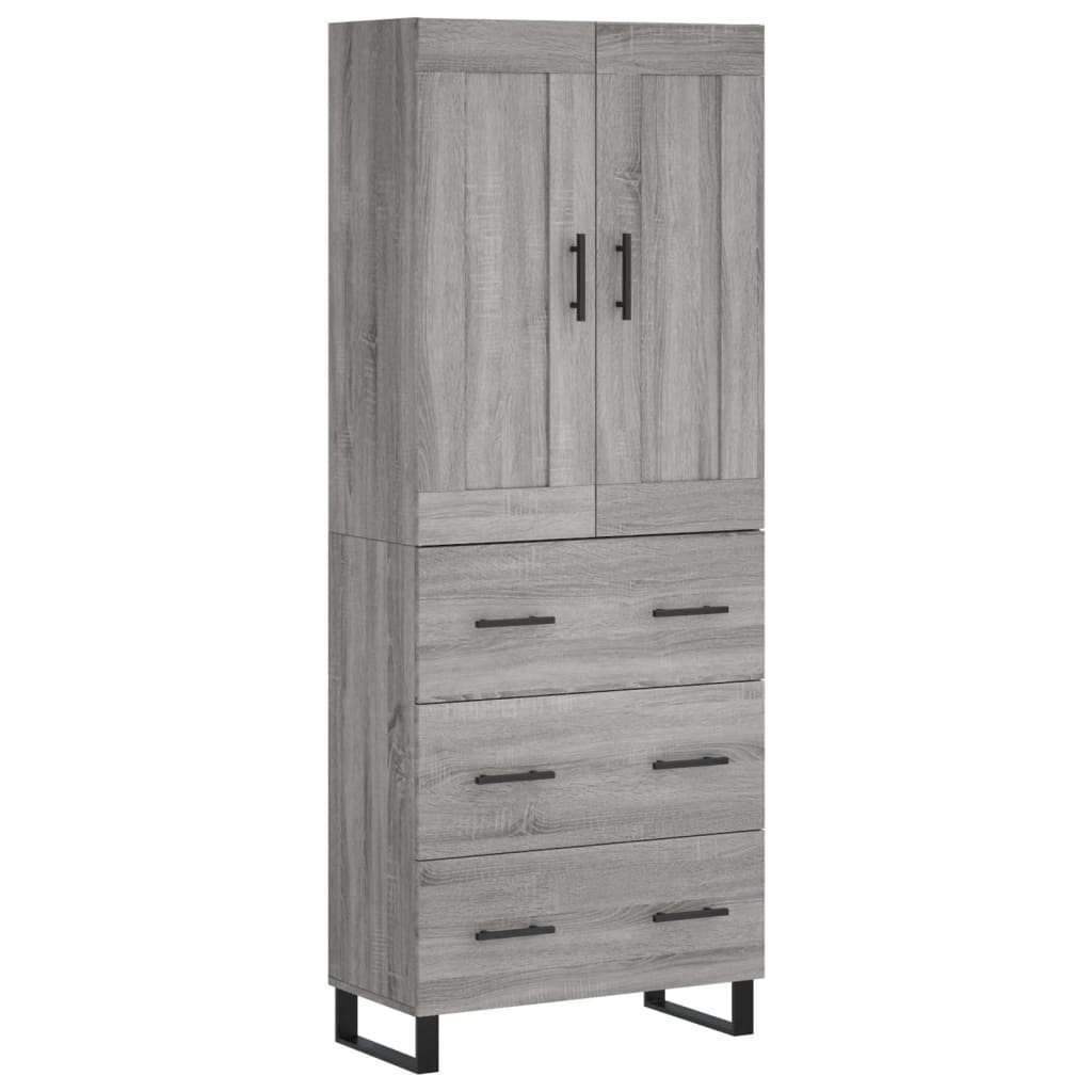 Ντουλάπι Γκρι Sonoma 69,5 x 34 x 180 εκ. Επεξεργασμένο Ξύλο - Pakobazaar