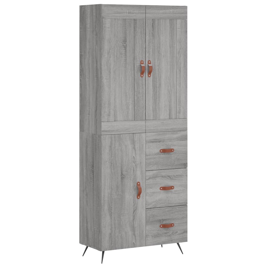 Ντουλάπι Γκρι Sonoma 69,5 x 34 x 180 εκ. Επεξεργασμένο Ξύλο