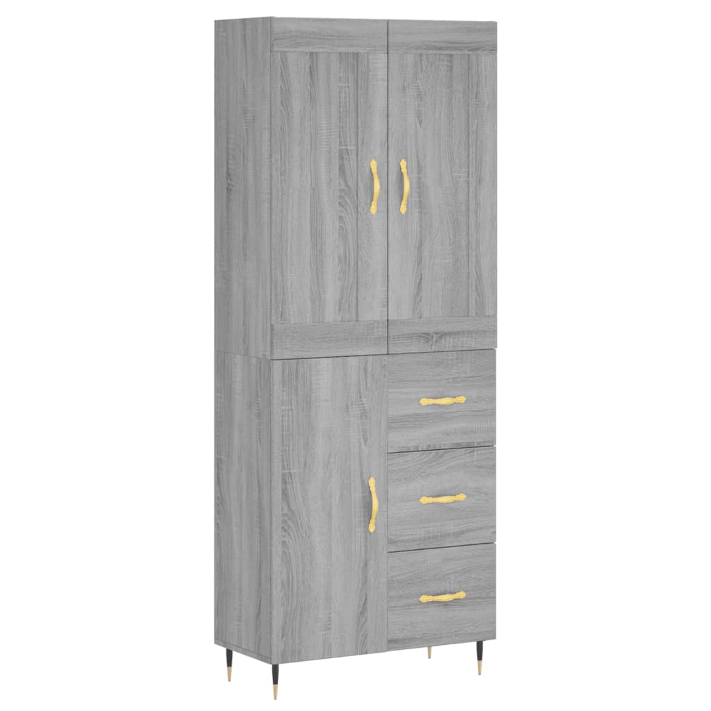 Ντουλάπι Γκρι Sonoma 69,5 x 34 x 180 εκ. Επεξεργασμένο Ξύλο