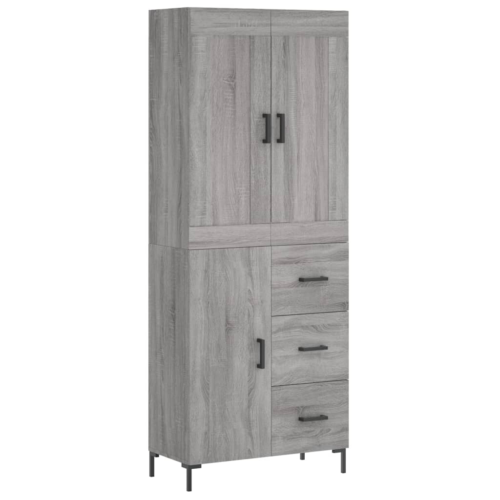 Ντουλάπι Γκρι Sonoma 69,5 x 34 x 180 εκ. Επεξεργασμένο Ξύλο