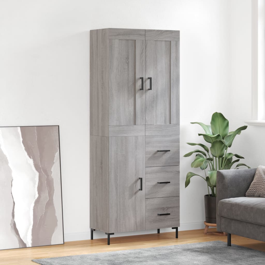 Ντουλάπι Γκρι Sonoma 69,5 x 34 x 180 εκ. Επεξεργασμένο Ξύλο