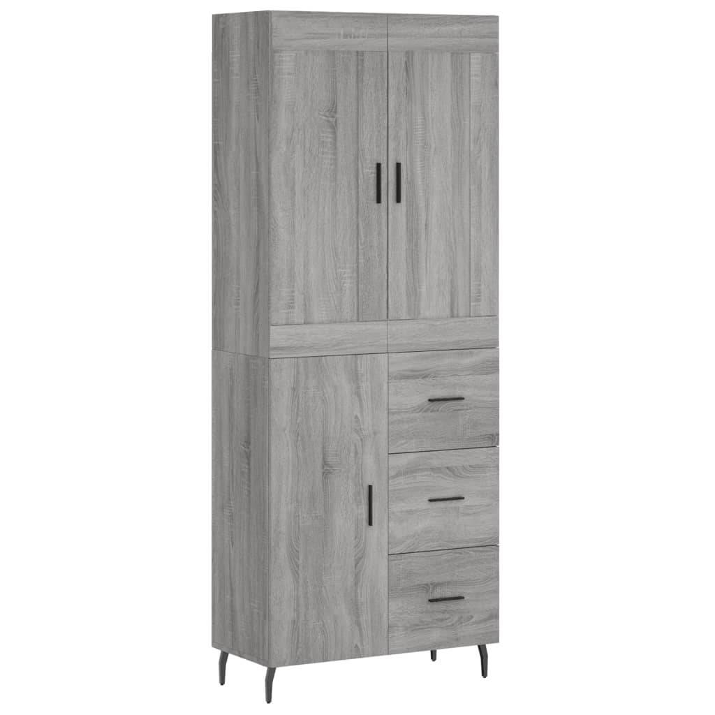 Ντουλάπι Γκρι Sonoma 69,5 x 34 x 180 εκ. Επεξεργασμένο Ξύλο