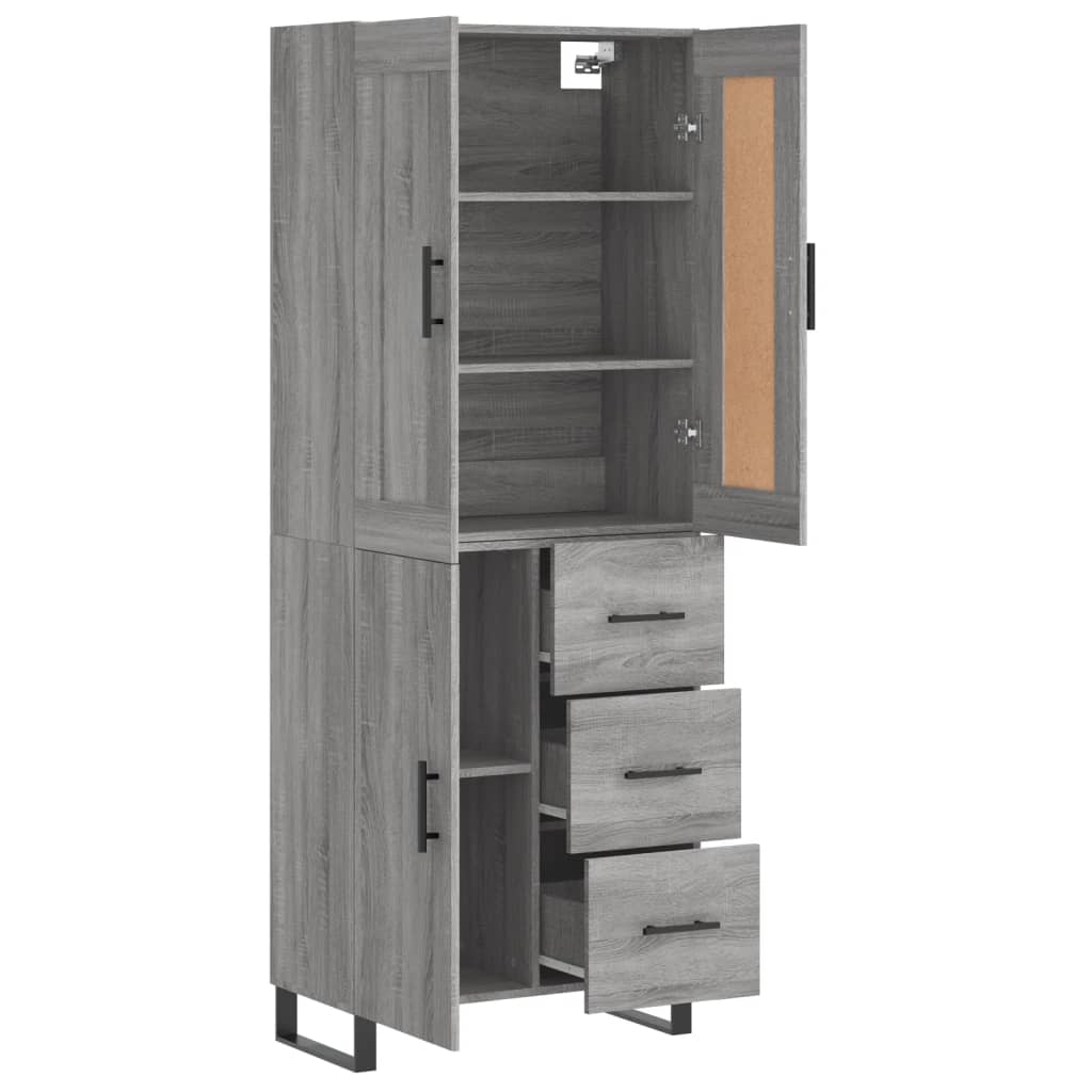 Ντουλάπι Γκρι Sonoma 69,5 x 34 x 180 εκ. Επεξεργασμένο Ξύλο