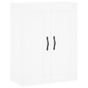 Ντουλάπι Γυαλιστερό Λευκό 69,5x34x180 εκ. Επεξεργασμένο Ξύλο