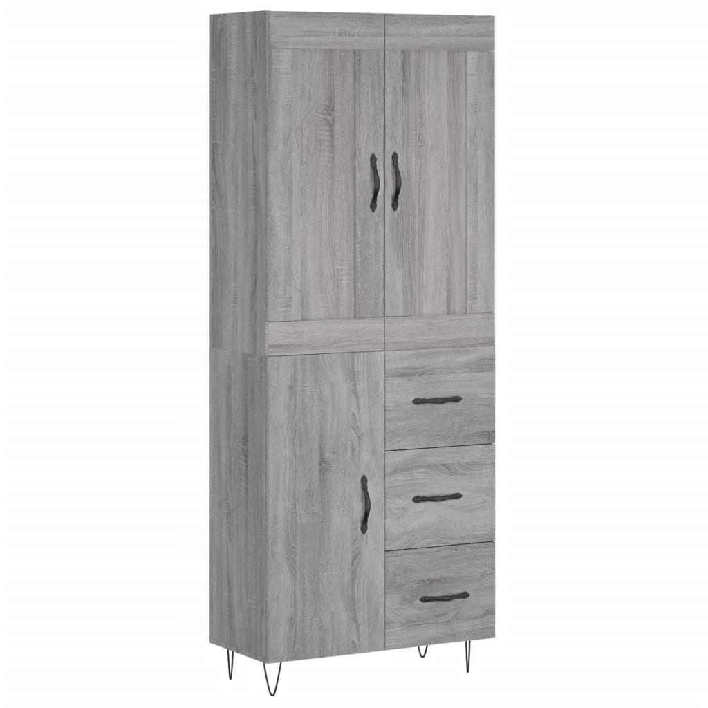 Ντουλάπι Γκρι Sonoma 69,5 x 34 x 180 εκ. Επεξεργασμένο Ξύλο - Pakobazaar