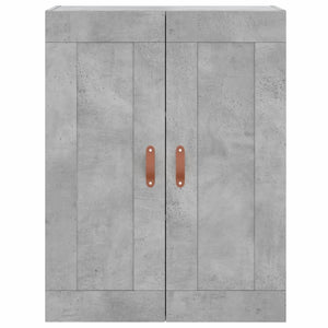 Ντουλάπι Γκρι Σκυροδέματος 69,5x34x180 εκ. Επεξεργασμένο Ξύλο